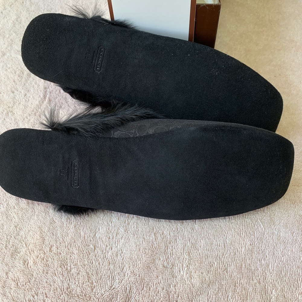 Coach Melody Sparkle Black Size 11 Slippers